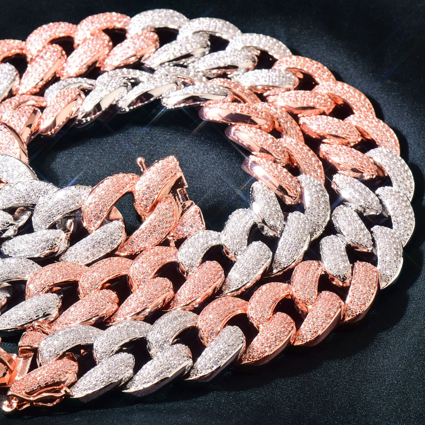 Iced Out Cuban Chain Set