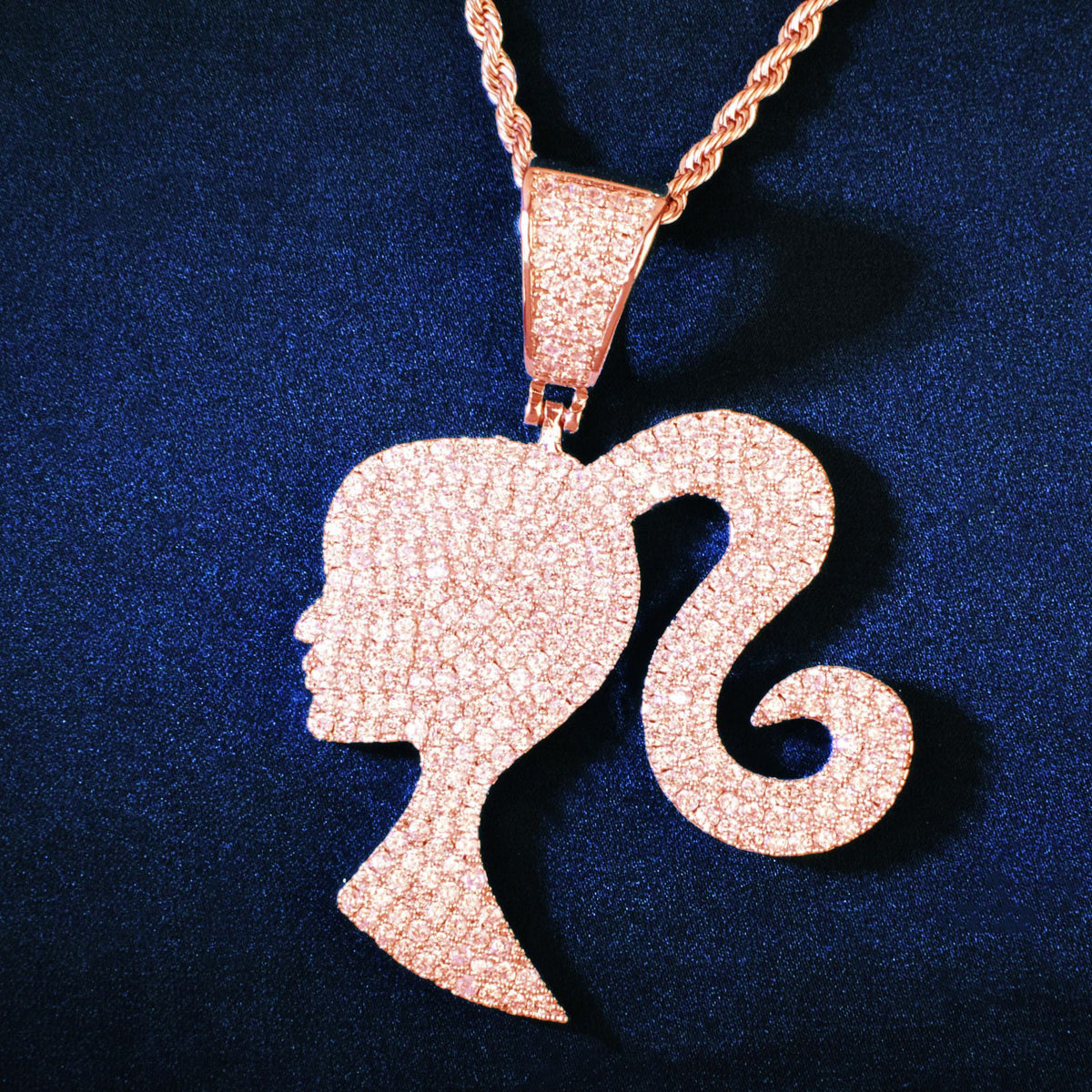 Iced Out Asymmetrical Pendant Necklace product image