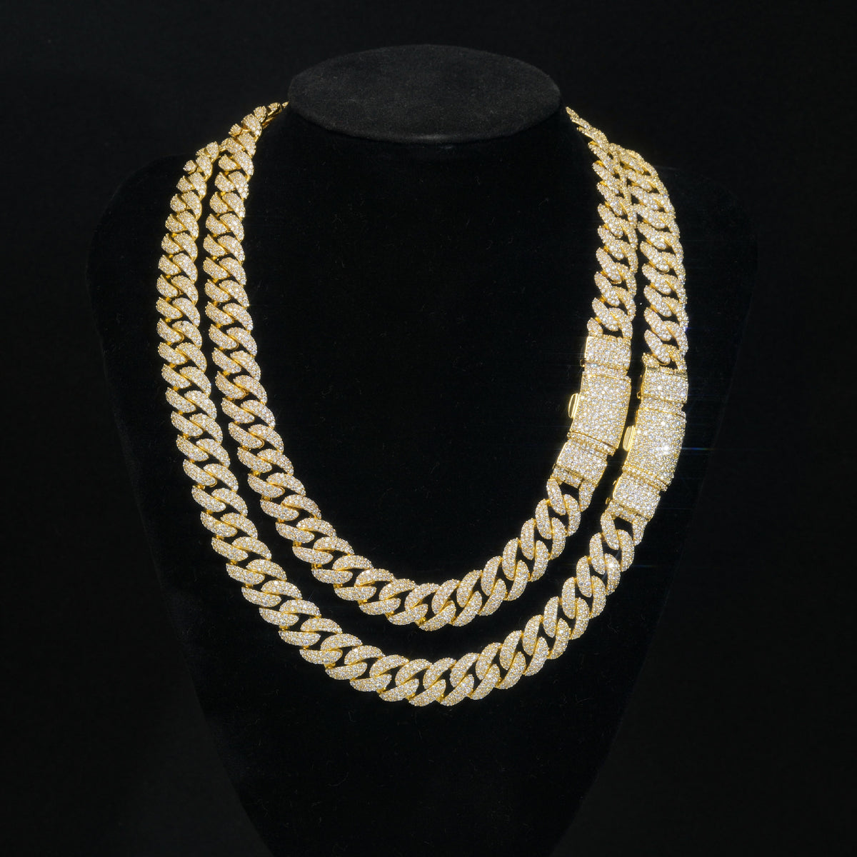 12mm Iced Out Cuban Link Chain Bracelet, Miami Cuban Link Hip Hop Jewelry for Men and Women product image