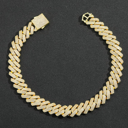 Hip Hop Cuban Link Cubic Zirconia Necklace for Men