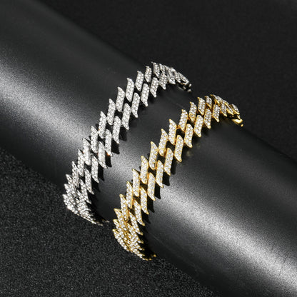 Hip Hop Punk Cuban Link Alloy Bracelet for Men