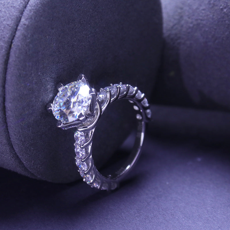 3 Carat Moissanite Halo Ring for Women, Promise Engagement Ring product image