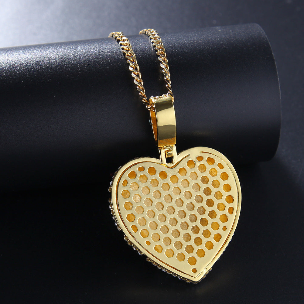 Iced Broken Heart Pendant Necklace for Women & Men – Gold or Silver Tone Hip Hop Statement Chain with Stainless Steel Twist or Cuban Chain