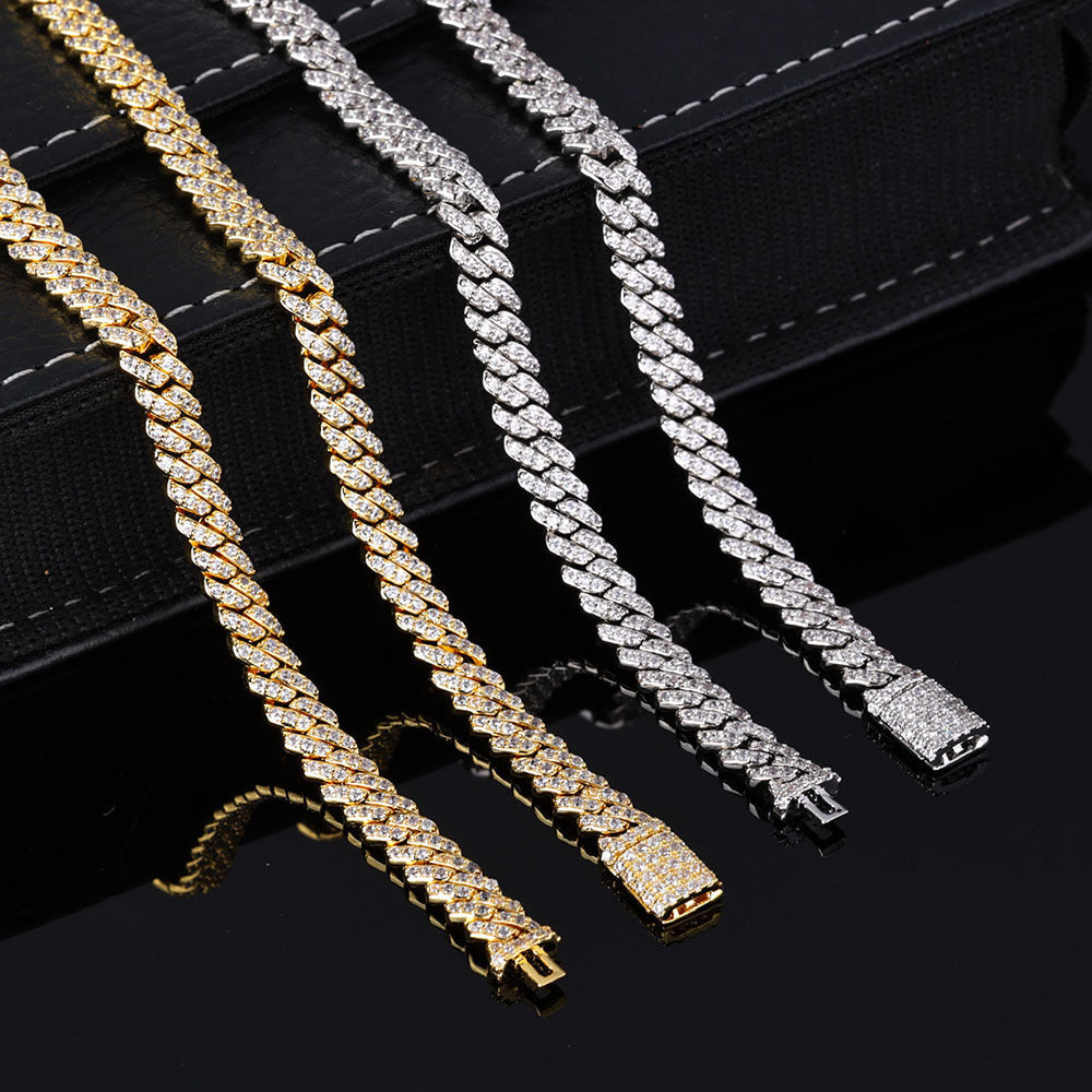 6 mm Single-Row Iced Cuban Copper Bracelet with Cubic Zirconia - CHA286 product image