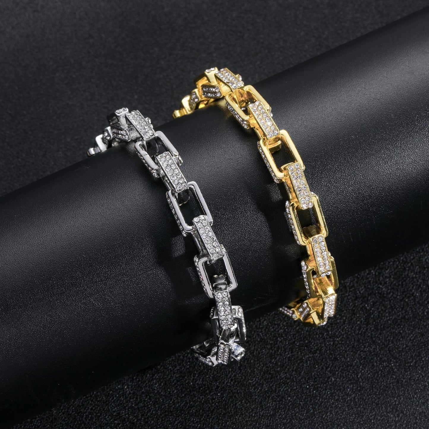 Hip Hop Punk Square Alloy Bracelet for Men