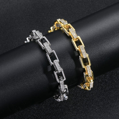 Hip Hop Punk Square Alloy Bracelet for Men