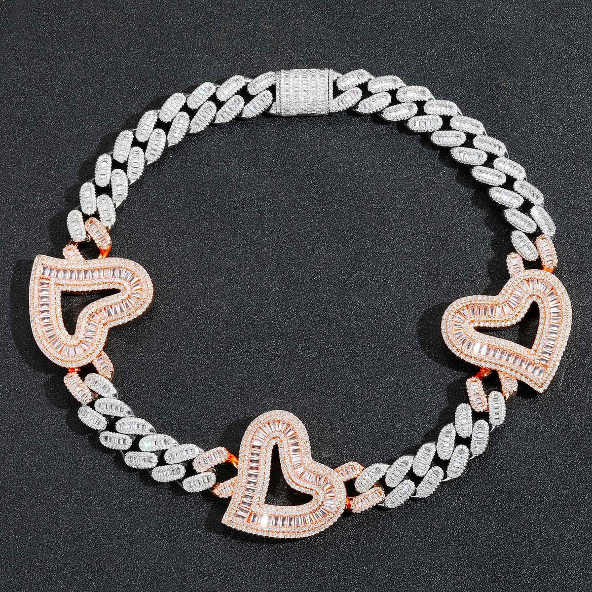 Hip Hop Cuban Link Cubic Zirconia Necklace for Men product image
