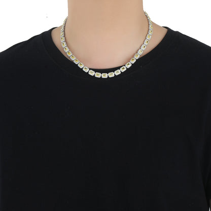 Hip Hop Cuban Link Iced Link Cubic Zirconia Necklace for Men and Women