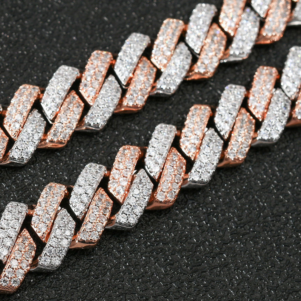 Hip Hop Cuban Link Copper Bracelet for Men
