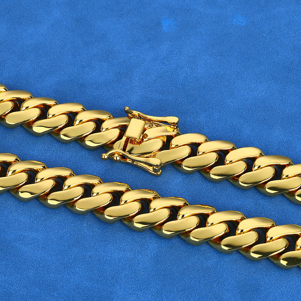 10-22 mm Polished Cuban Copper Necklace or Bracelet - CHA268 product image
