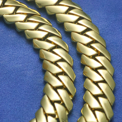 12 mm Polished Rounded Cuban Hip Hop Bracelet with Copper Base - CHA360