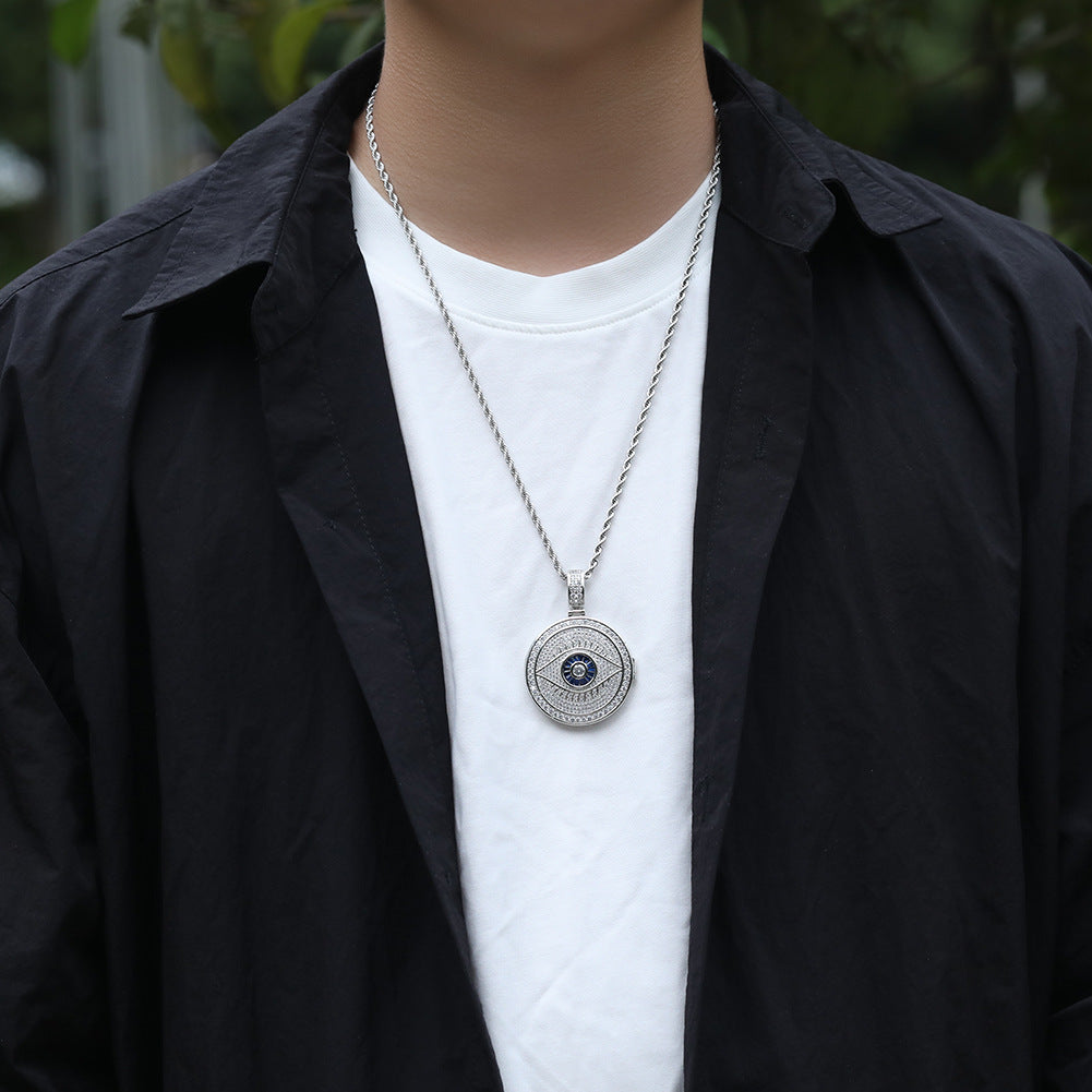 Round Evil Eye Photo Pendant Necklace product image
