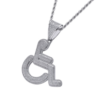 Hip Hop Fashion Cubic Zirconia Pendant Necklace for Men and Women