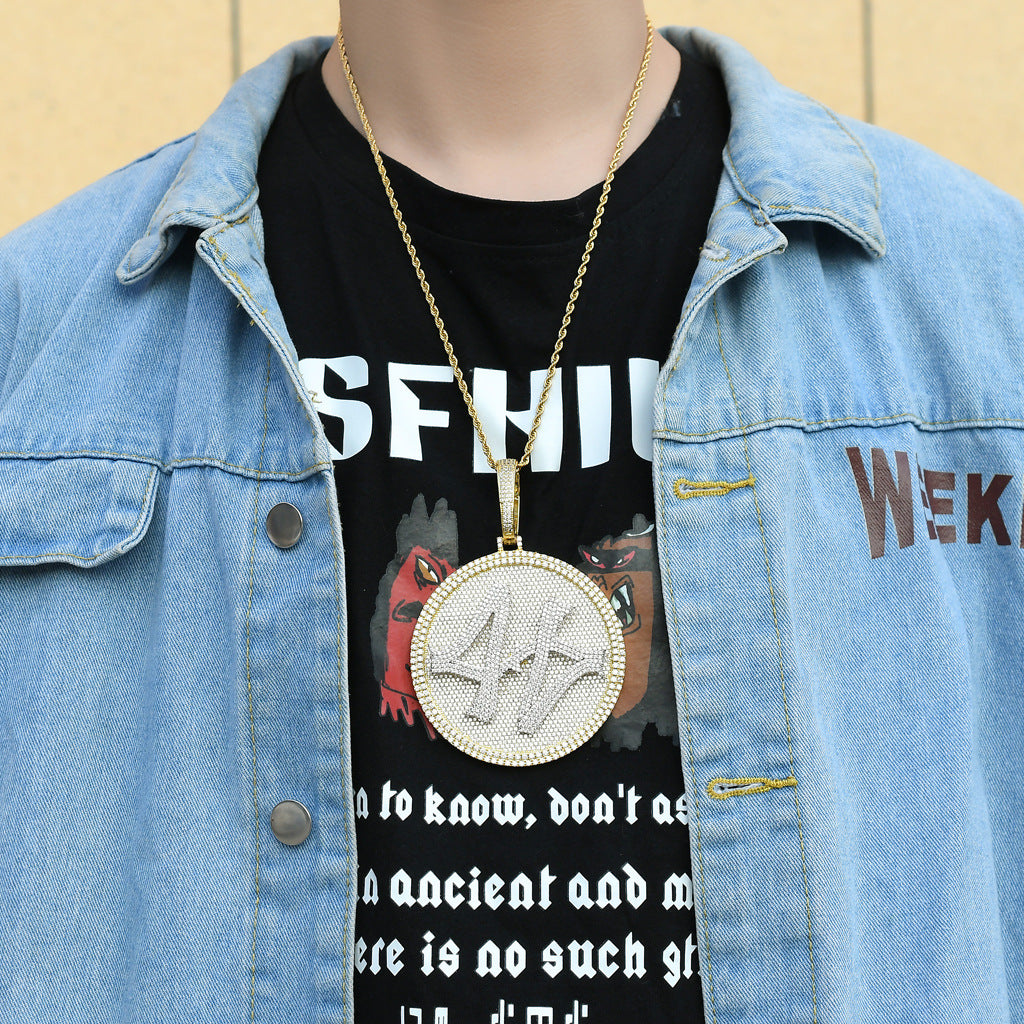 Hip Hop Fashion Cubic Zirconia Pendant Necklace for Men and Women