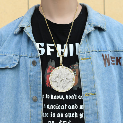 Hip Hop Fashion Cubic Zirconia Pendant Necklace for Men and Women