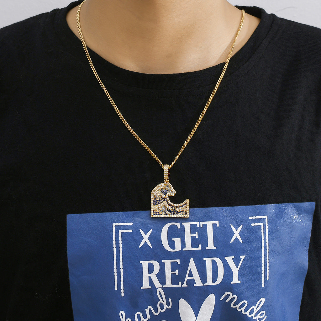 Hip Hop Punk Fashion Copper Pendant Necklace for Men and Women