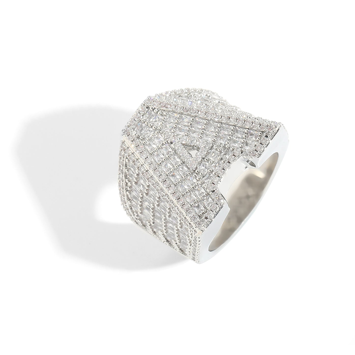 Light Luxury Fashion Cubic Zirconia Ring for Men