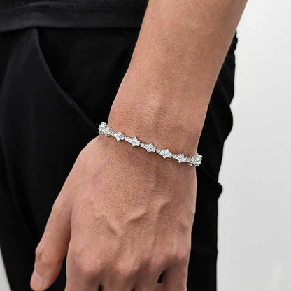 6.5 mm Star-Cluster CZ Tennis Copper Bracelet - CHA258