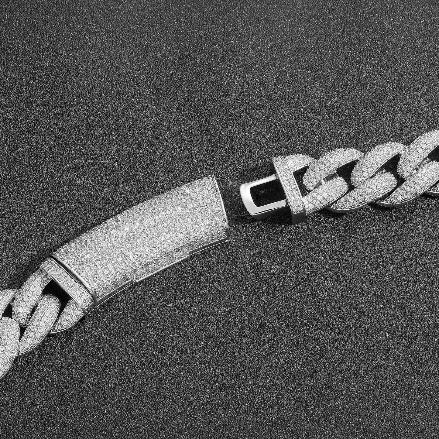 Hip Hop Cuban Link Bubble Cubic Zirconia Bracelet for Men
