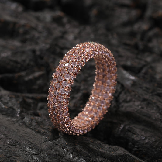 Men’s Iced Circular Cubic Zirconia Band Ring alternate product image