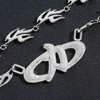 Hip Hop Cuban Link Cubic Zirconia Necklace for Men and Women