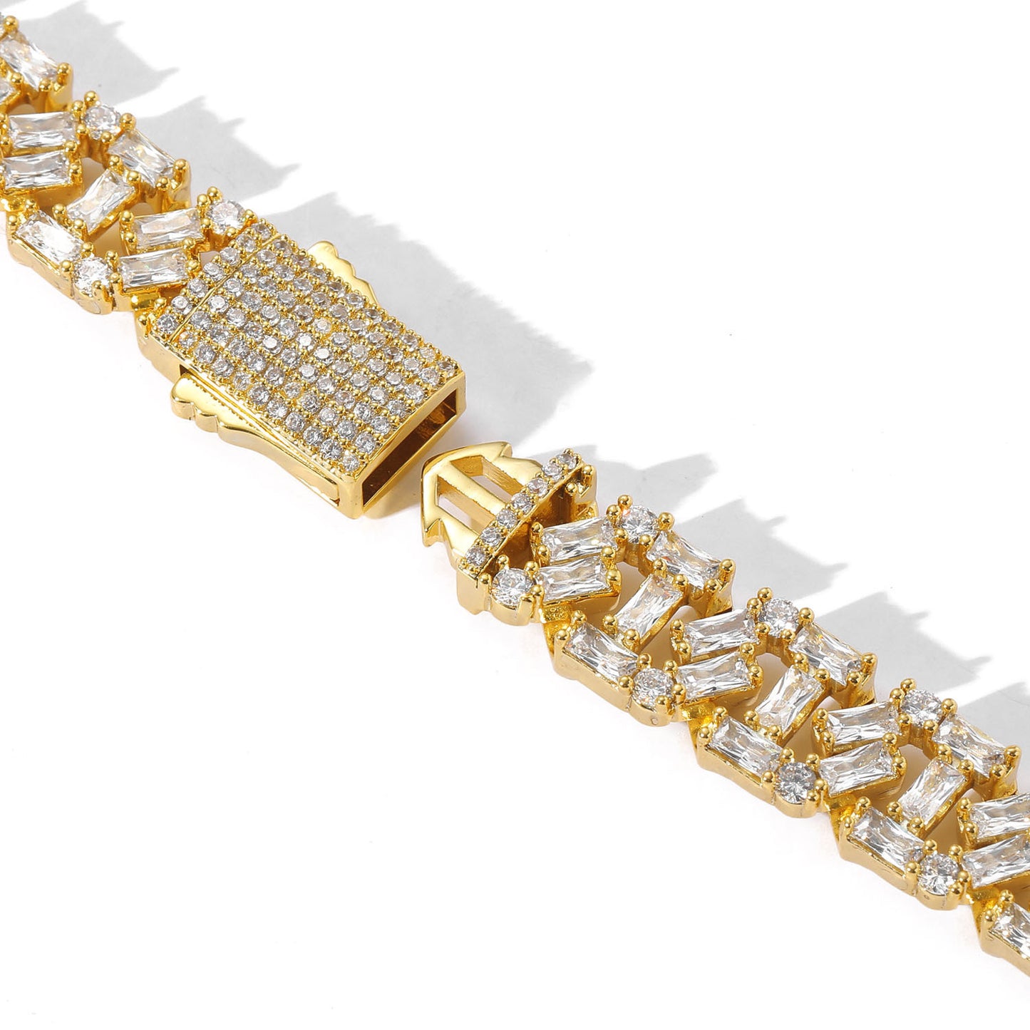 Hip Hop Light Luxury Cuban Link Copper Bracelet for Men