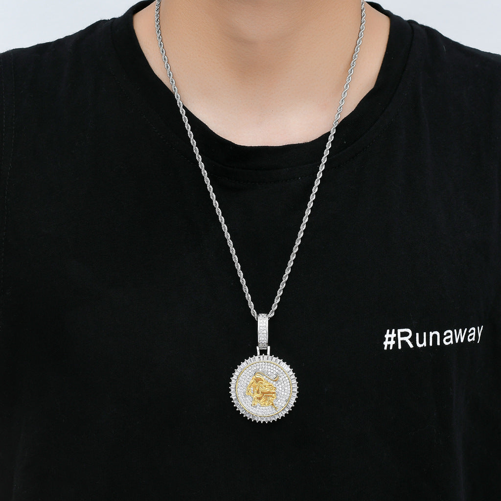 Hip Hop Vintage Money Bag Stainless Steel Pendant Necklace for Men and Women