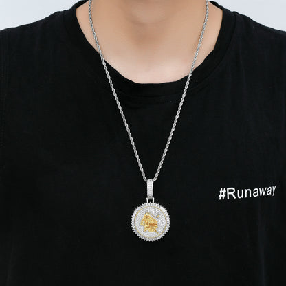 Hip Hop Vintage Money Bag Stainless Steel Pendant Necklace for Men and Women