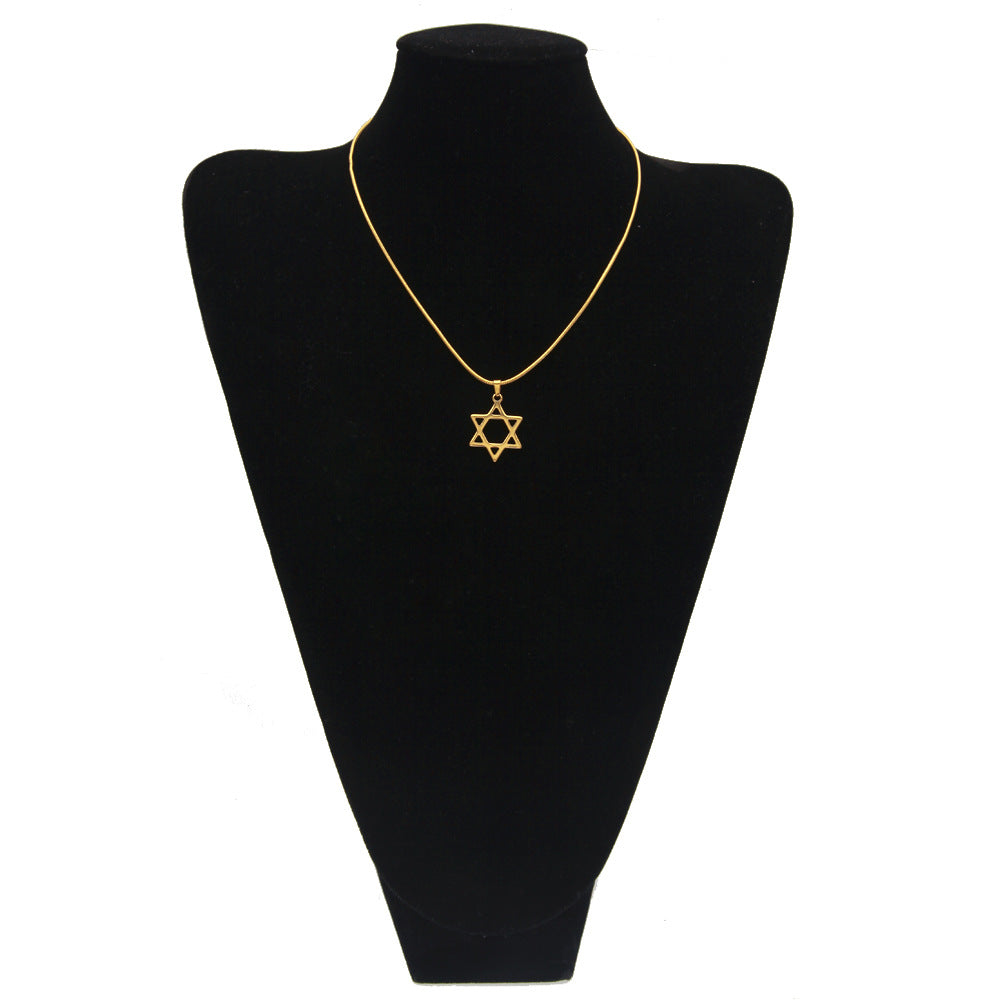 Gold Plated Stainless Steel Star Pendant Necklace for Women - Minimalist Snake Chain Charm Necklace