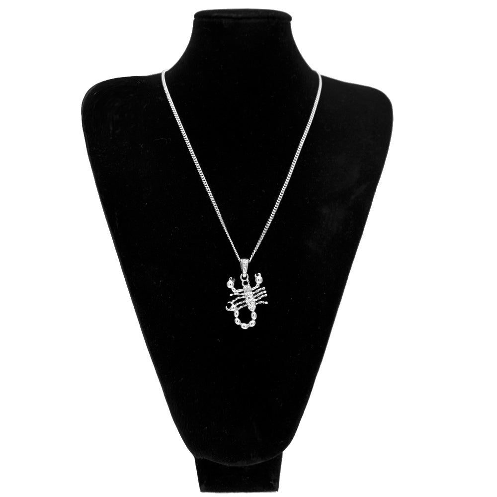 Iced Scorpion Pendant Necklace for Women and Men – Hip Hop Statement Animal Charm Chain in Gold or Silver Tone