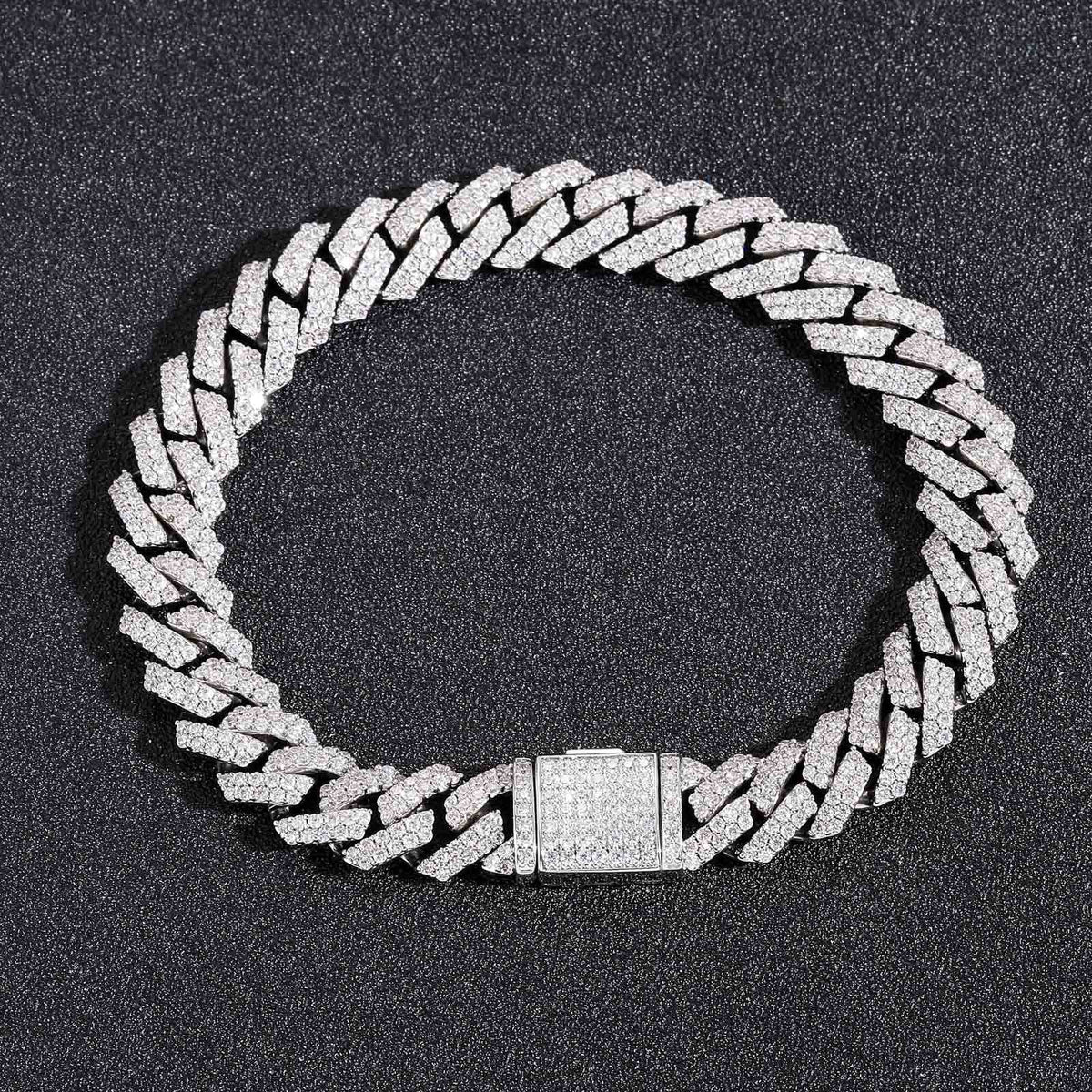 Light Luxury Four Leaf Clover Floral Cubic Zirconia Bracelet for Men product image