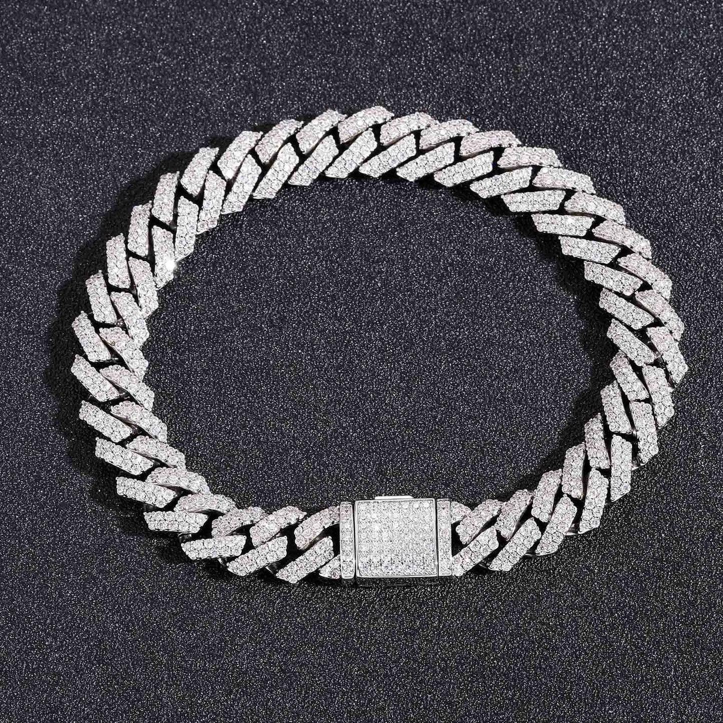 Light Luxury Four Leaf Clover Floral Cubic Zirconia Bracelet for Men