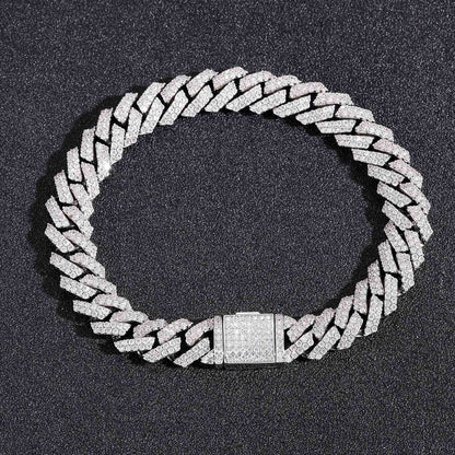 Light Luxury Four Leaf Clover Floral Cubic Zirconia Bracelet for Men