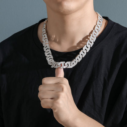 Hip Hop Fashion Cubic Zirconia Necklace for Men