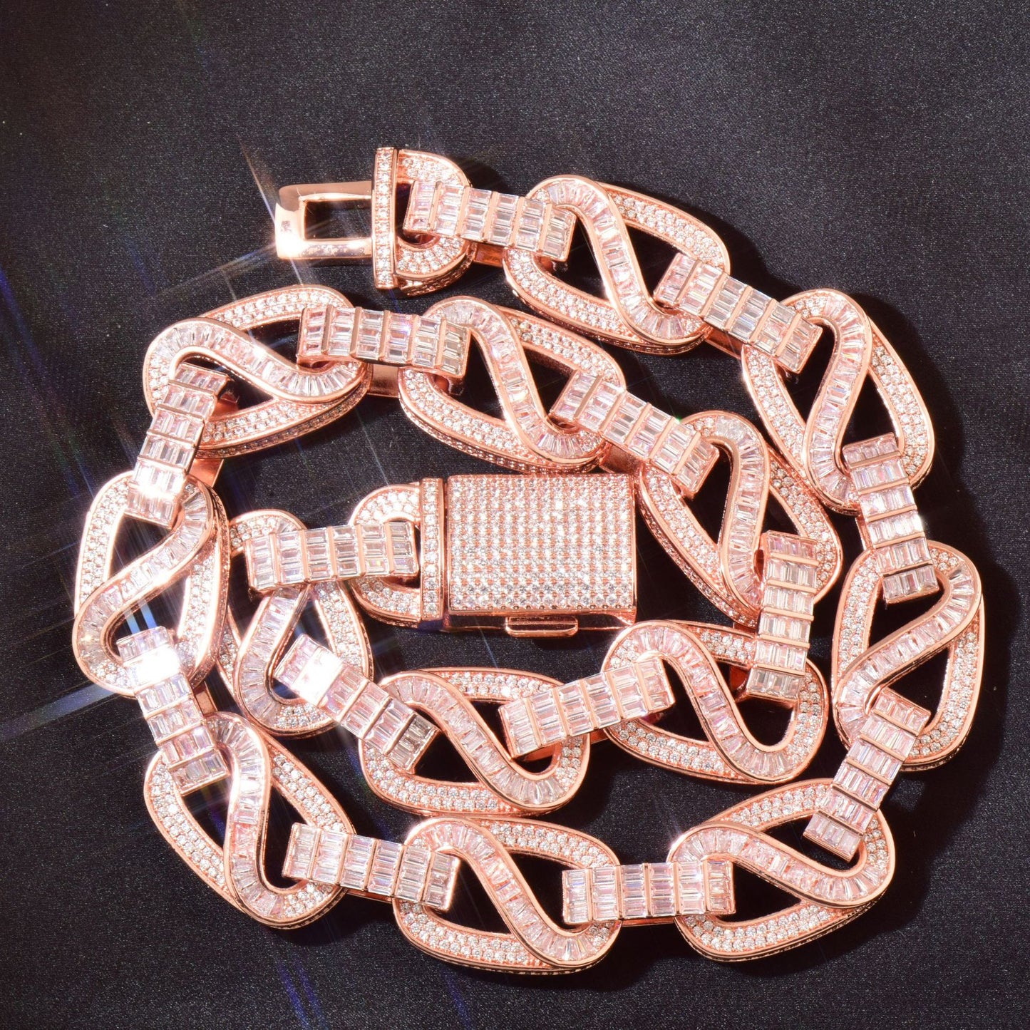 Iced Out Chain Necklace Bracelet Set