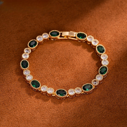 Oval Crystal Tennis Bracelet for Women Elegant Statement Everyday Jewelry
