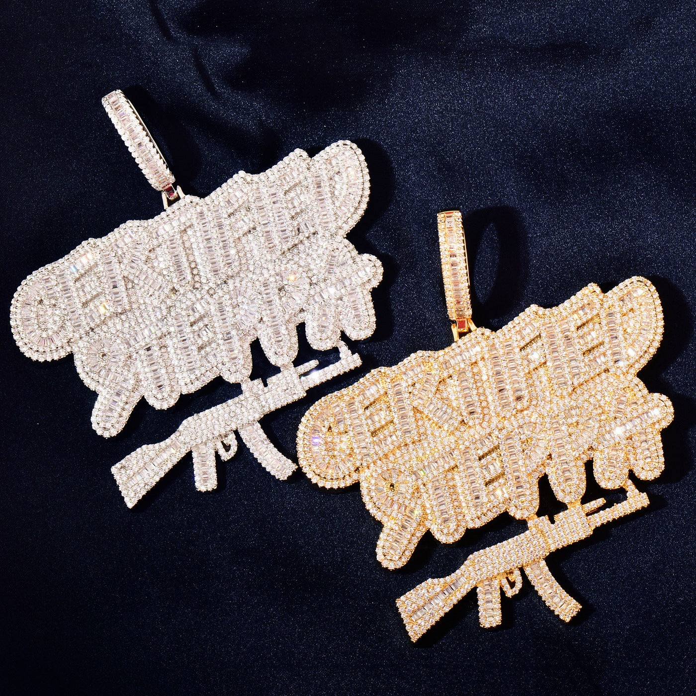Iced Out Letter Pendant Necklace