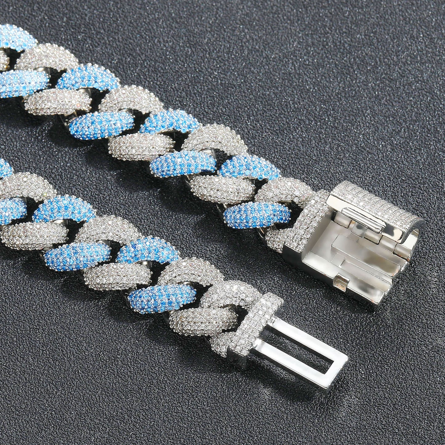 Hip Hop Diamond Shape Cuban Link Cubic Zirconia Necklace for Men