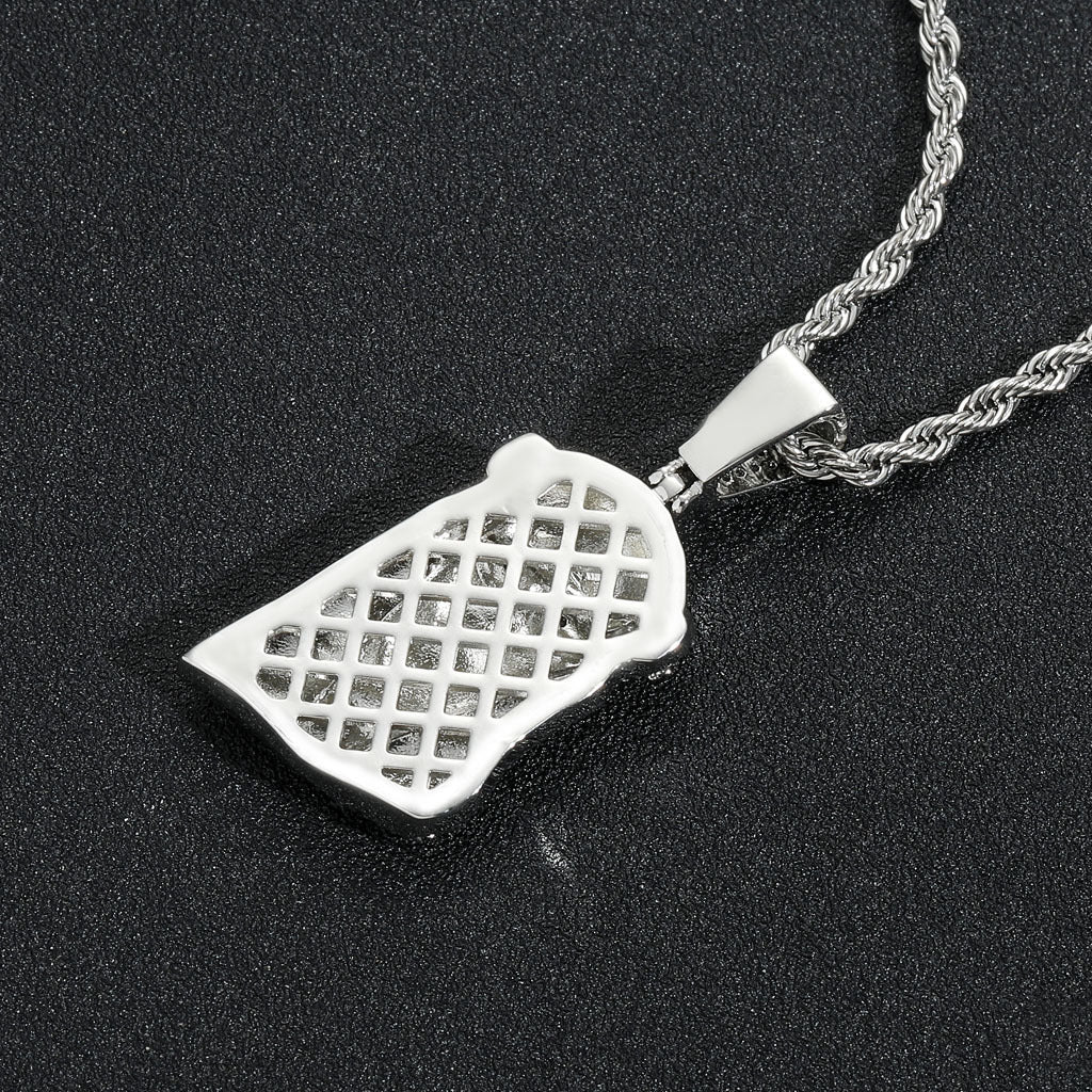 Hip Hop Vintage Fashion Cubic Zirconia Pendant Necklace for Men and Women