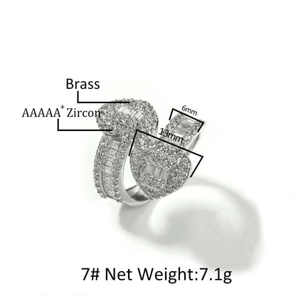 Men’s Heart Shape Crystal Ring – Gold Plated & Silver Plated Statement Band, European American Style