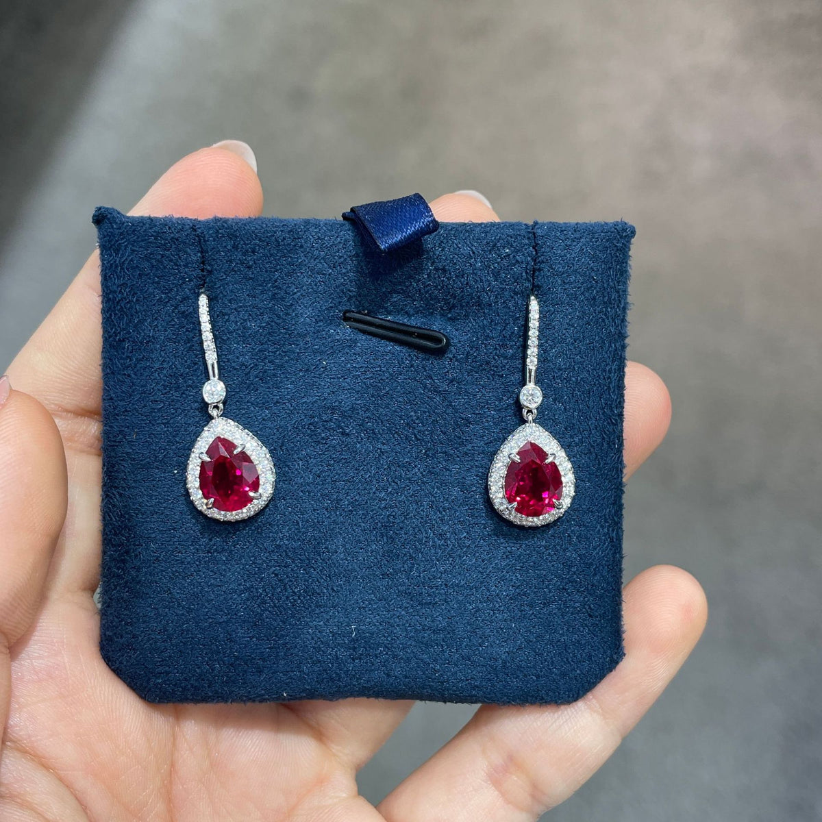 Pear Cut Teardrop Drop Earrings for Women, Faceted Color Stone Hook Dangle Earrings product image