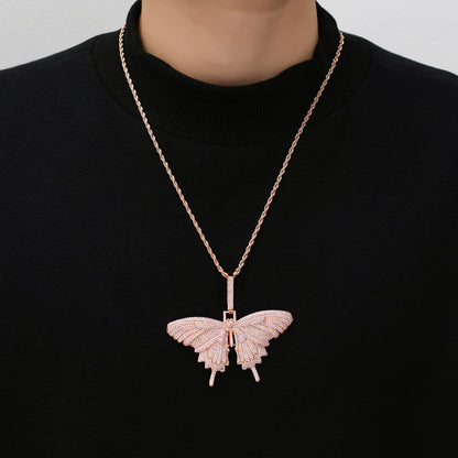 Hip Hop Vintage Fashion Copper Pendant Necklace for Men and Women