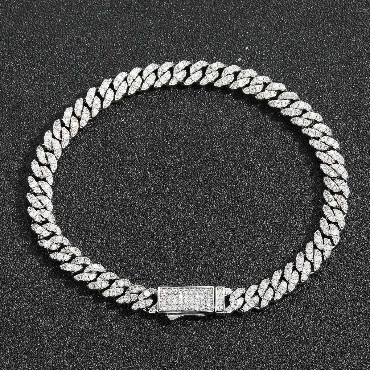 Hip Hop Minimalist Cuban Link Cubic Zirconia Bracelet for Men product image