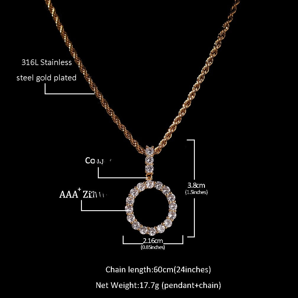 A-Z Initial Letter Pendant Necklace with Crystal Pavé Twist Chain for Women, Gold or Silver Tone product image