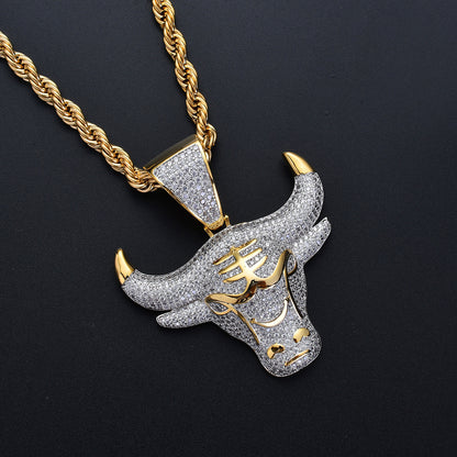 Hip Hop Fashion Cubic Zirconia Pendant Necklace for Men and Women