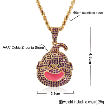 Hip Hop Dragon Cubic Zirconia Pendant Necklace for Men and Women