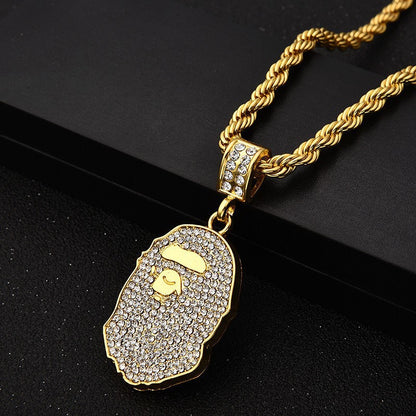 Hip Hop Fashion Alloy Pendant Necklace for Men and Women