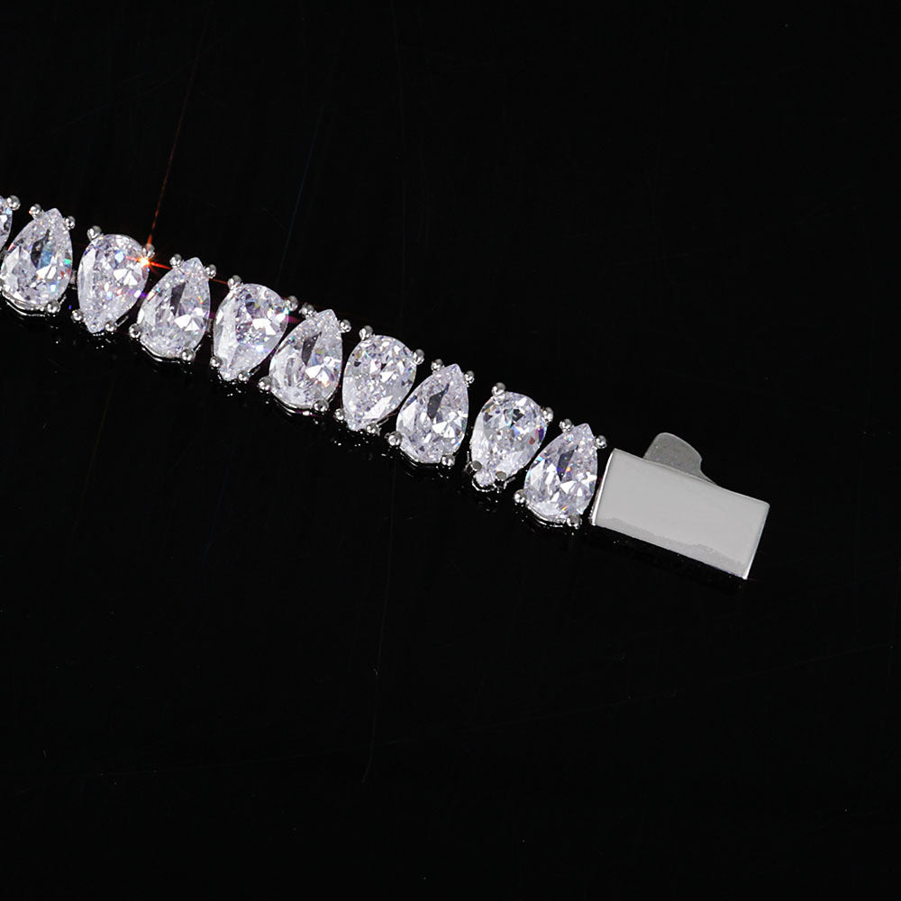 6 mm Pear CZ Tennis Copper Necklace or Bracelet - CHA393 product image