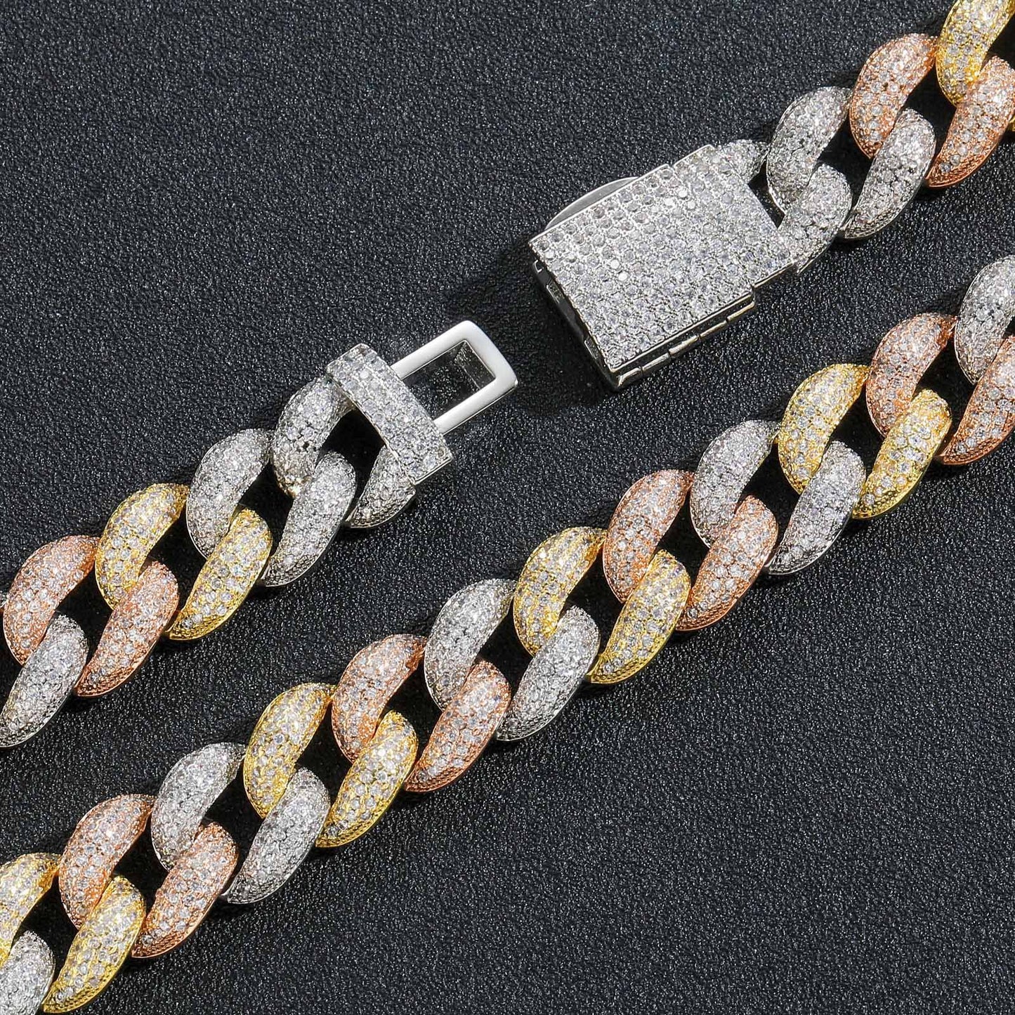 Hip Hop Cuban Link Cubic Zirconia Bracelet for Men and Women
