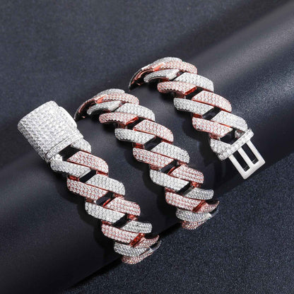 Hip Hop Cuban Link Bubble Copper Necklace for Men